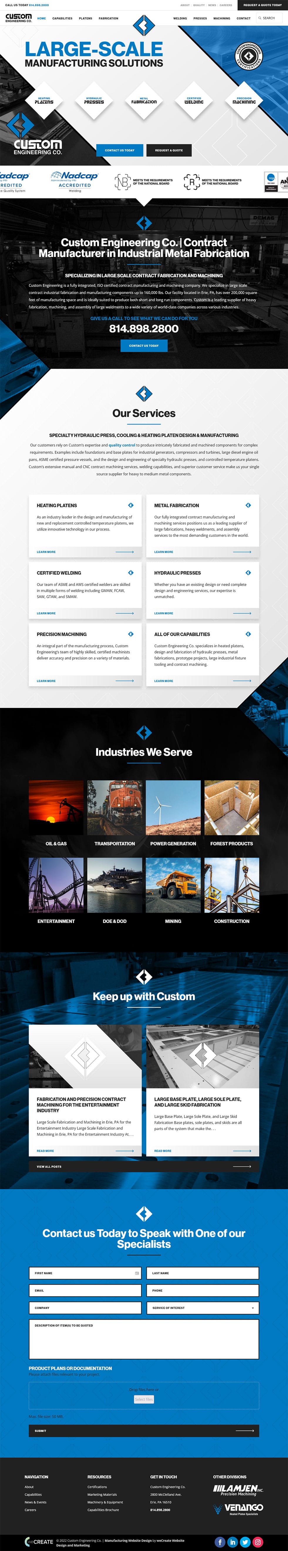 Customeng.com website preview