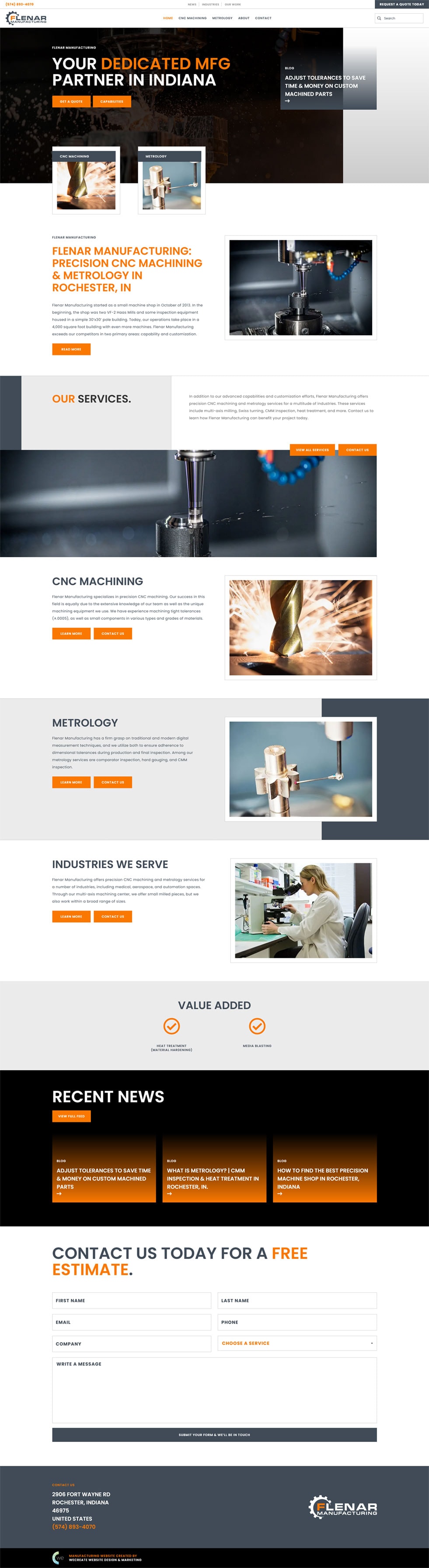 Flenar website preview