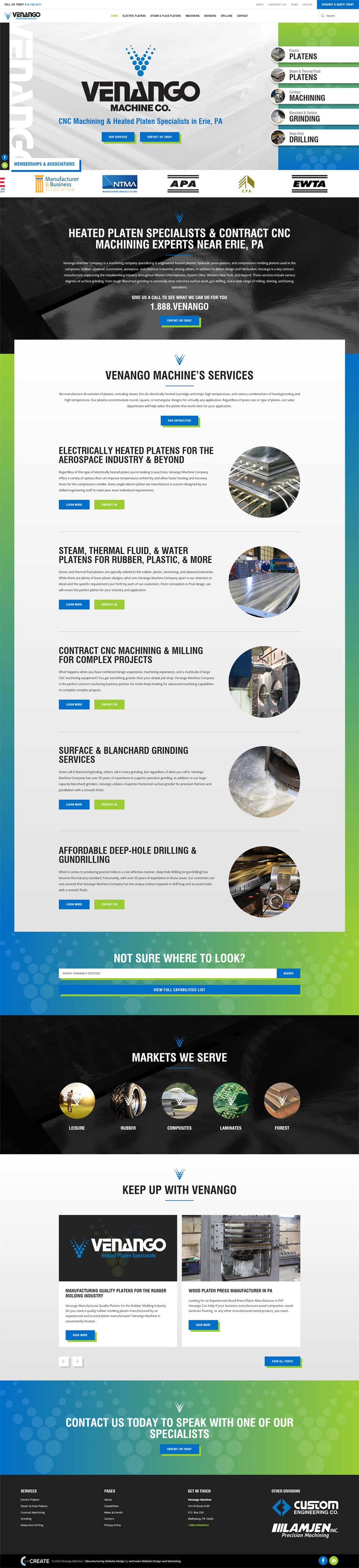 Venangomachine.com website preview